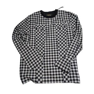 Esprit Open Ceremony Collab Gingham Crewneck with Pockets‎ NWT White Size M